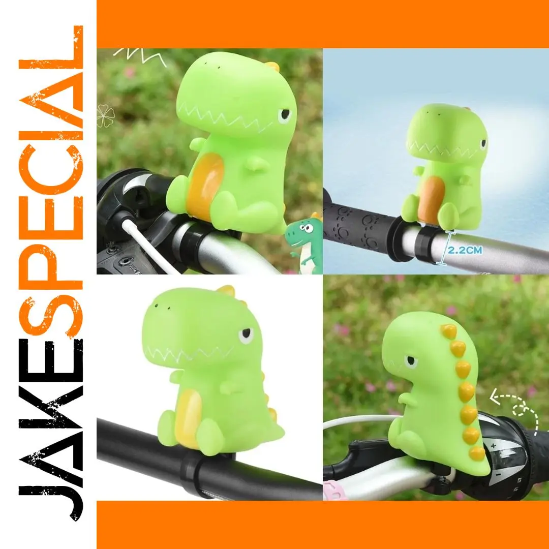 Bright Green Dinosaur Bicycle Horn for Kids 1 Bright Green Dinosaur Bicycle Horn for Kids