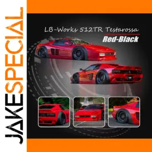 Red 1:64 Scale Ferrari Testarossa Model Car