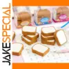 Set of Playful Toast-Shaped Erasers for Students