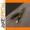 Elegant Green Fountain Pen with Heartbeat Nib