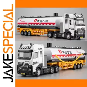 1:50 Scale Oil Tanker Truck Model with Lights