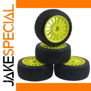 Bright Green RC Off-Road Rim and Tire Set