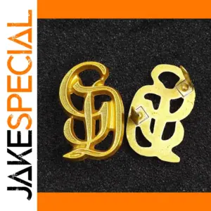 Vintage German Military Epaulet Pair in Gold