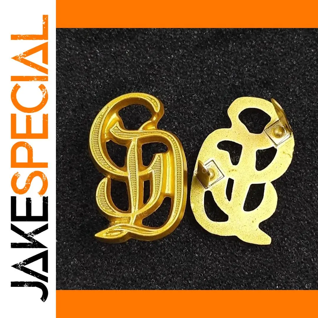 Vintage German Military Epaulet Pair in Gold 1 Vintage German Military Epaulet Pair in Gold