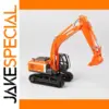 Vibrant Orange Diecast Excavator Model