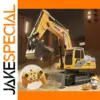 Yellow Alloy RC Excavator Toy for Enthusiasts
