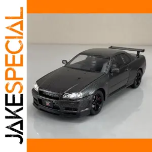 Miniature Nissan Skyline GT-R R34 Model 1:24 Diecast