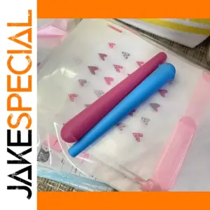 Silicone Storage Tubes in Soft Pink and Blue