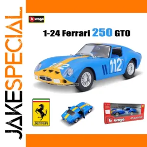 Blue Ferrari 250 GTO Diecast Model 1:24 Scale