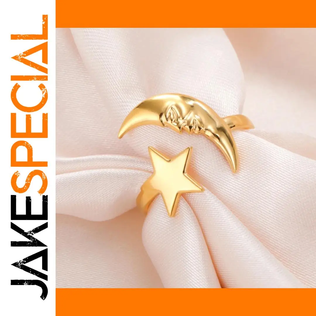 Celestial Stainless Steel Gold Ring for Women 1 Celestial Stainless Steel Gold Ring for Women