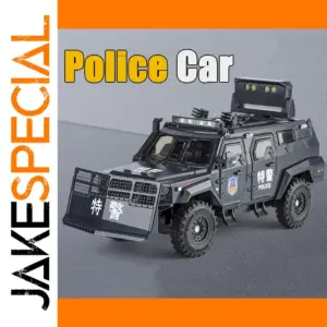 Black Police Car Diecast Model 1:24 Scale