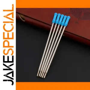 Set of 10 Blue Metal Ballpoint Pen Refills