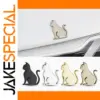 Metal Cat Emblem for Vehicles, 5.8cm x 4.5cm
