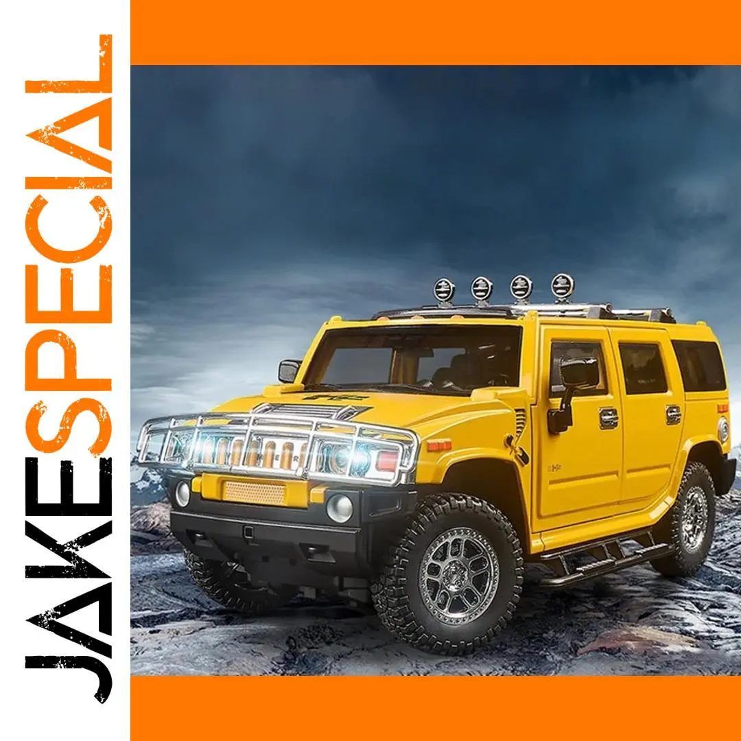 Yellow Hummer H2 Diecast Model 1:18 Scale 1 Yellow Hummer H2 Diecast Model 1:18 Scale