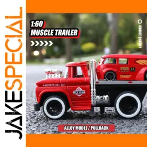 Vintage Die-Cast Truck Set 1:60 Scale in Red