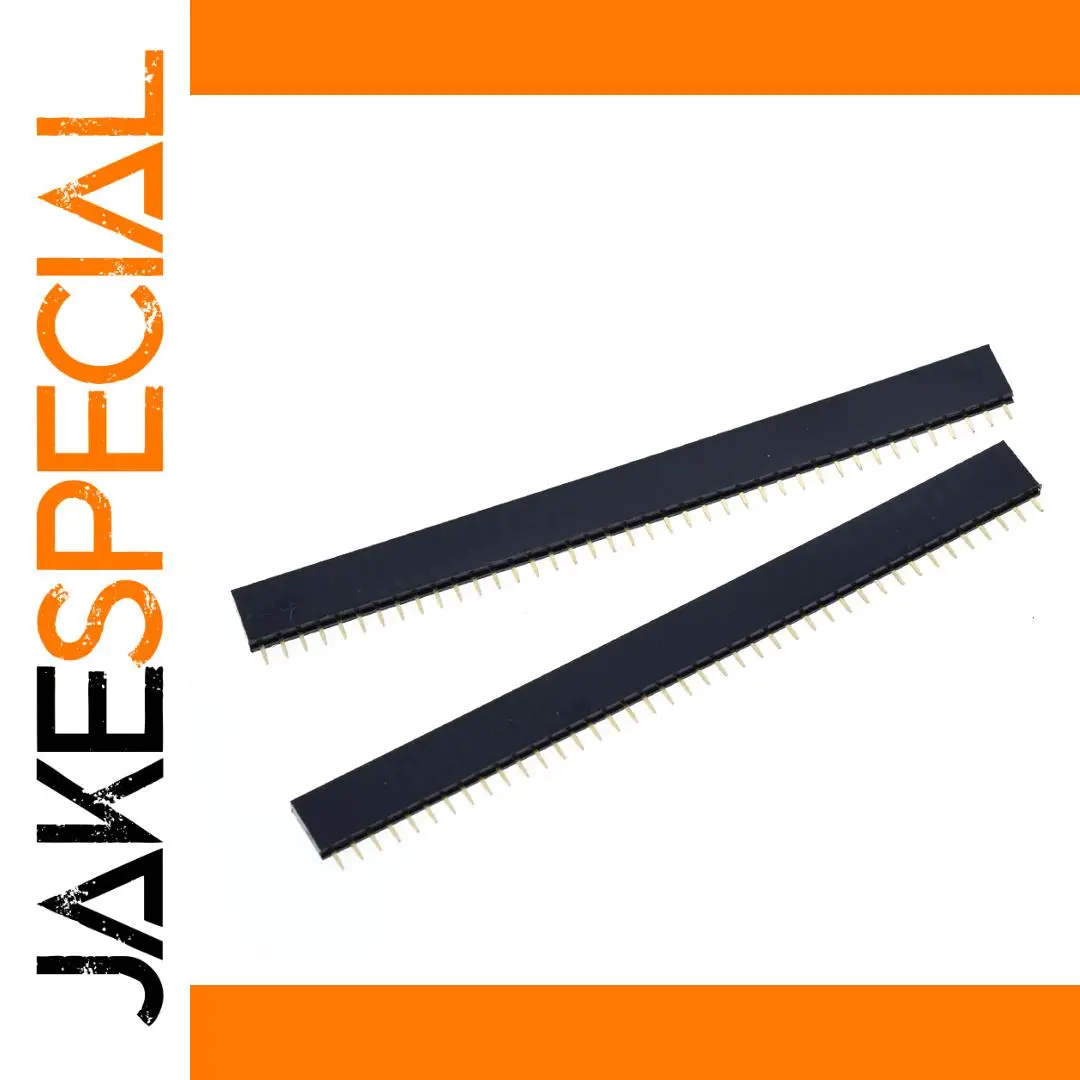 Straight Female Pin Header Strips 2.54mm Pitch, Pack of 10-100 1 Straight Female Pin Header Strips 2.54mm Pitch, Pack of 10-100