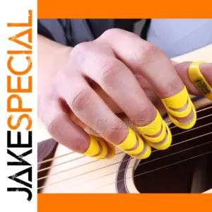 Bright Yellow Plastic Guitar Finger Pick for Strings