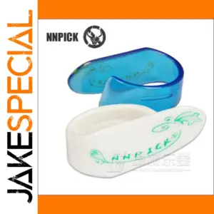 Stylish Blue and White Guitar Thumb Picks Set