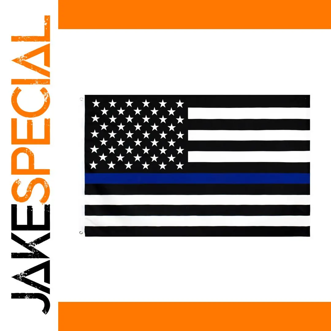 3x5 Blue Line Police Memorial Flag 1 3x5 Blue Line Police Memorial Flag