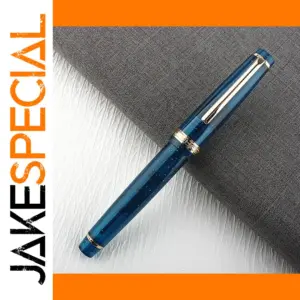 Deep Blue Fountain Pen with Gold Accents