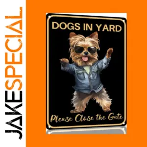 Vintage Yorkie Metal Sign for Home Decor