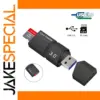 Black USB 3.0 Micro SD Card Reader