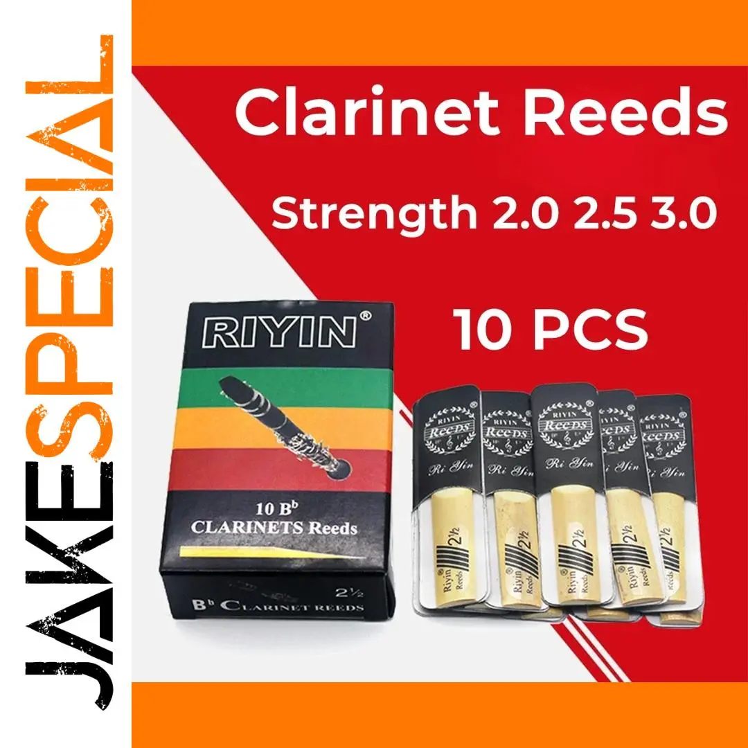 Set of 10 Bb Clarinet Reeds in Strengths 2-3 1 Set of 10 Bb Clarinet Reeds in Strengths 2-3
