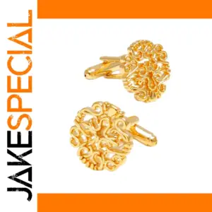 Vintage Gold Filigree Cufflinks for Men