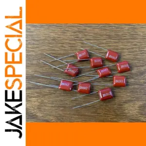 Red Polypropylene Capacitor Set, 10 pcs, 100V 100nF