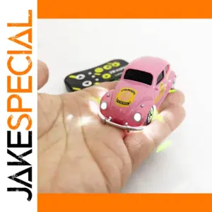 Vibrant Pink Mini RC Alloy Car 7.8x3.3cm