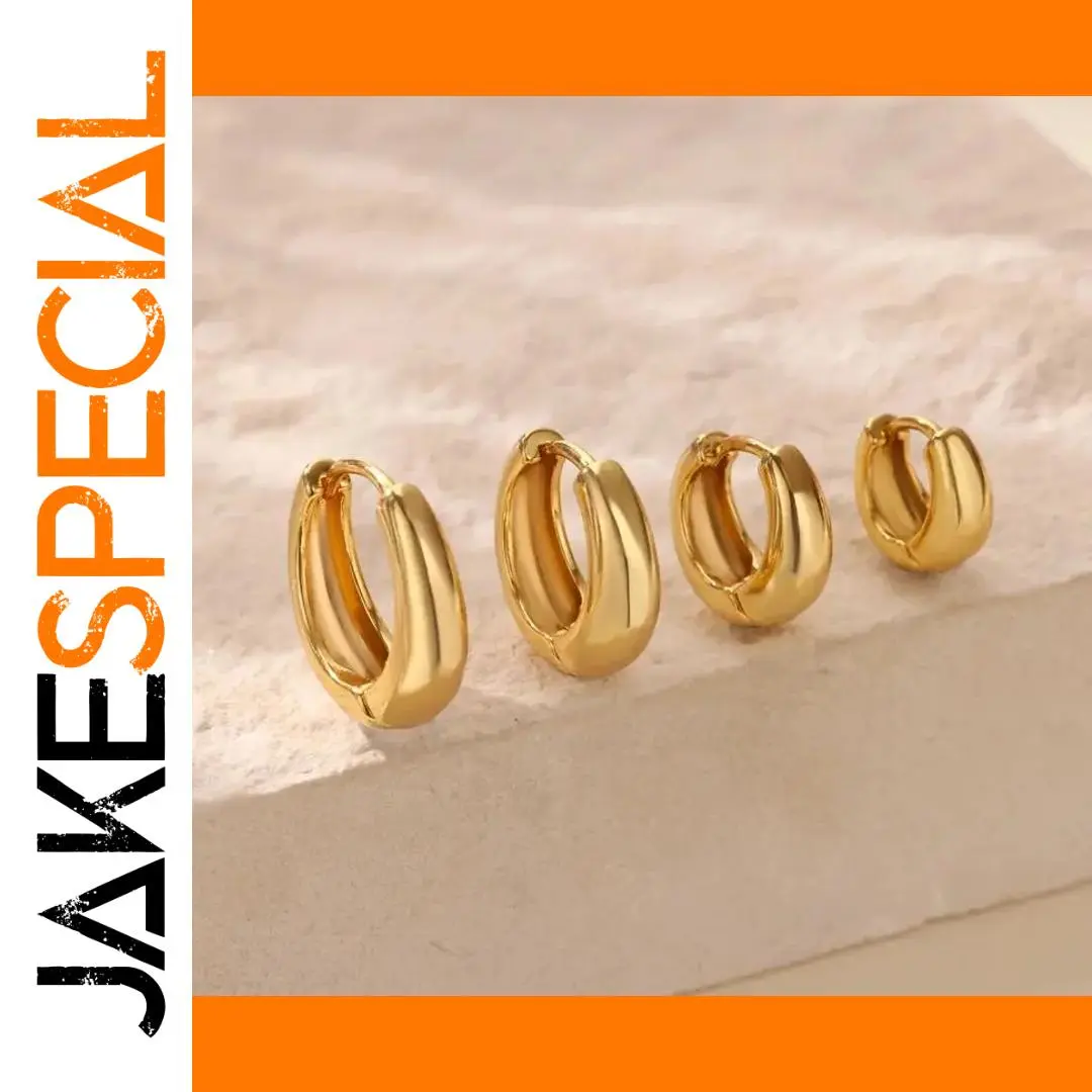 Gold Stainless Steel Geometric Earrings 1 Gold Stainless Steel Geometric Earrings