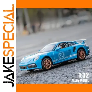 Vibrant Blue Porsche 911S Diecast Model 1:32 Scale