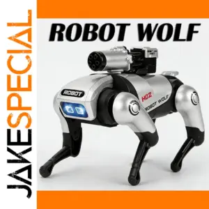 Futuristic Robot Wolf Miniature Model