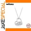 Mountain Heart Necklace with Zircon Accents