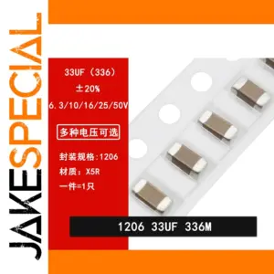 1206 MLCC Ceramic Capacitor, 33µF, Volt 6.3V-50V
