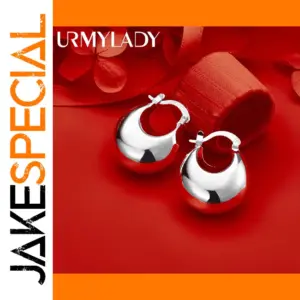 Sterling Silver Clip Earrings 925 Geometric Crescent