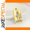 Vintage Stainless Steel Tarot Pendant with Laser Design