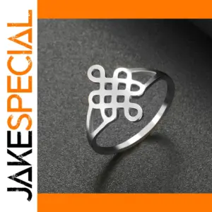 Stainless Steel Mystic Knot Ring for Men Women