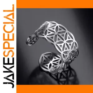 Stainless Steel Seed of Life Ring