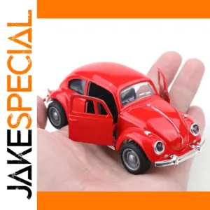 Vibrant Red Classic Beetle Diecast Model