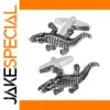Vintage Silvery Crocodile Cufflinks