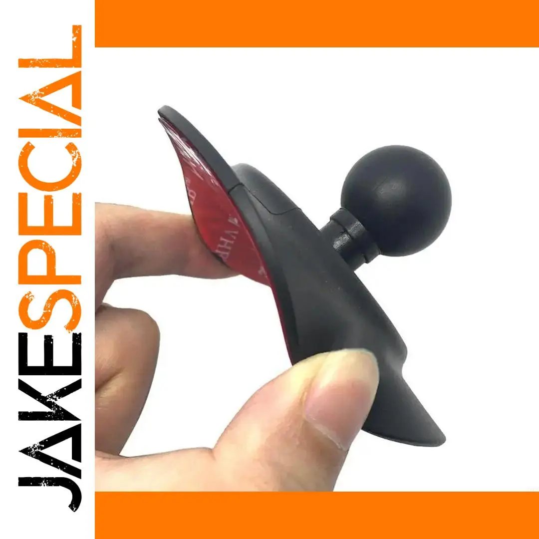 Black Rubber Ball Mount with Suction & Adhesive 1 Black Rubber Ball Mount with Suction & Adhesive