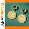 Stainless Steel Saint Benedict Earrings