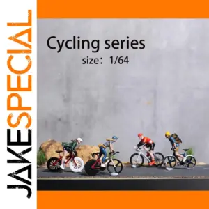 Colorful Miniature Bicycle Rider Figure 1:64 Scale