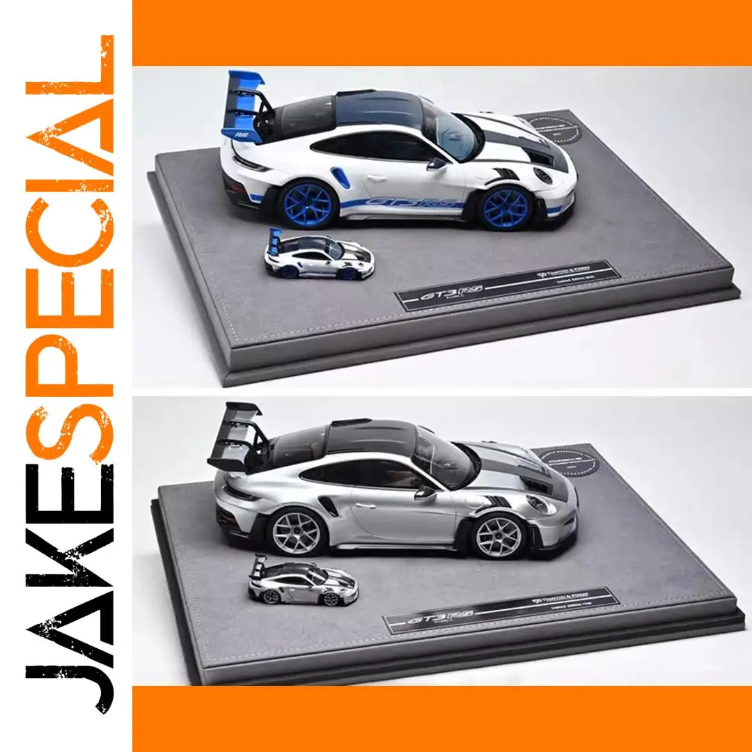 Porsche GT3 RS 1:18 Resin Model in White or Silver 1 Porsche GT3 RS 1:18 Resin Model in White or Silver
