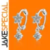 Sterling Silver Zircon Crystal Earrings for Women