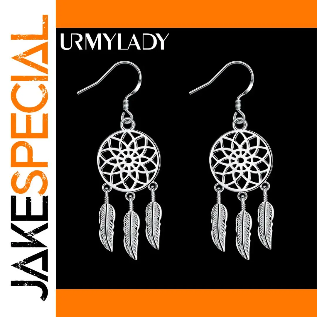 Vintage Sterling Silver Dream Catcher Earrings 1 Vintage Sterling Silver Dream Catcher Earrings