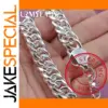 Sterling Silver Square Chain Bracelet 20cm