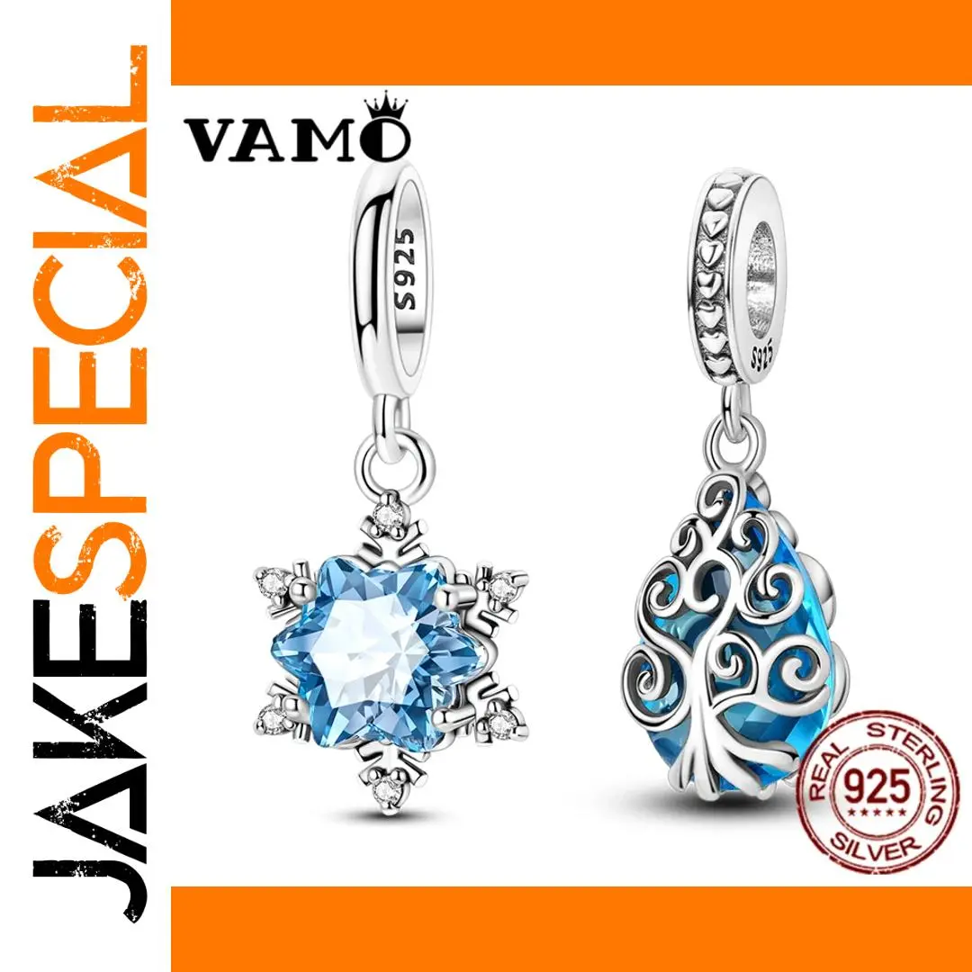 Sterling Silver Snowflake and Tree of Life Charm 1 Sterling Silver Snowflake and Tree of Life Charm