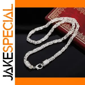 925 Sterling Silver Geometric O-Chain Necklace